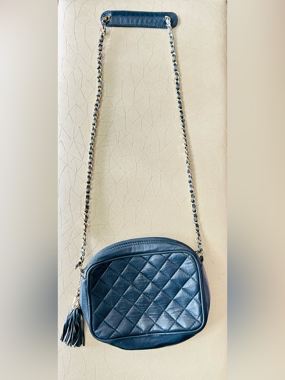 Chanel Mini leather Bag Black Quilted In Chain Made In France C592 - Picture 7 of 11